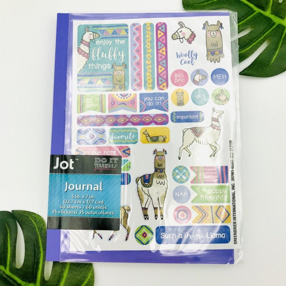 🍍5/$25🍍 Llama Journal With Stickers